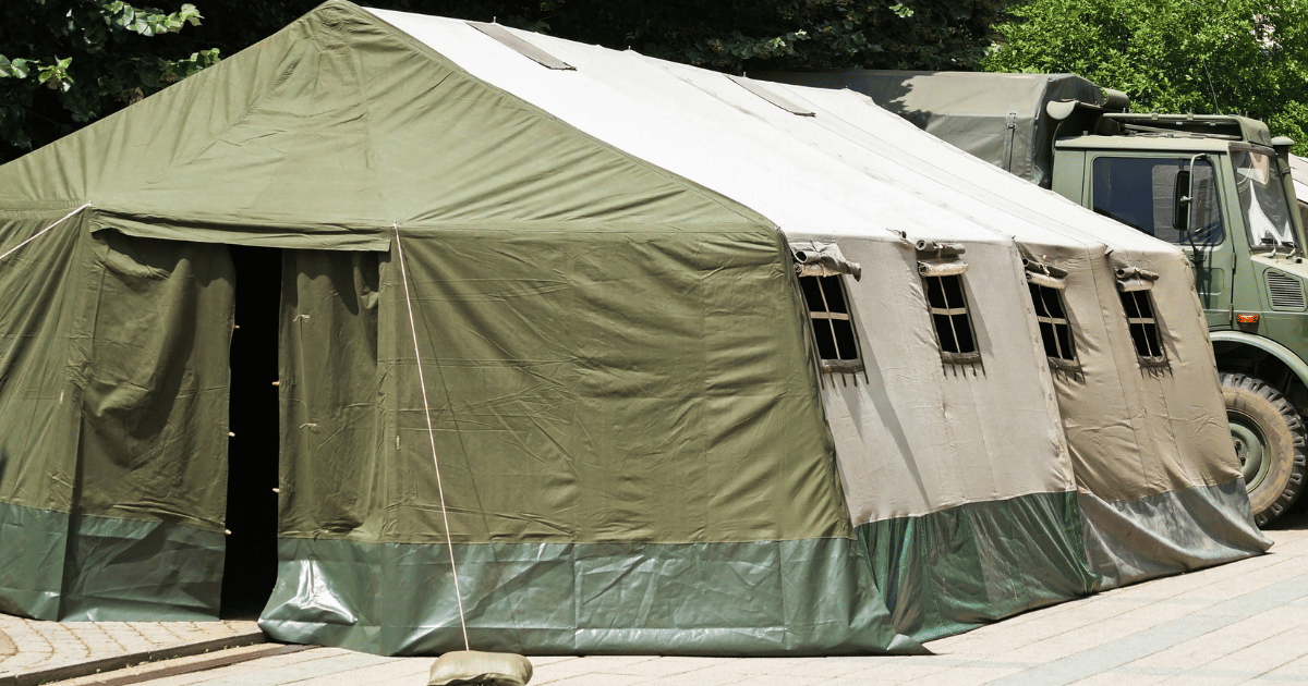 12 military tent of foreign armies, this is how it looks in the sand
