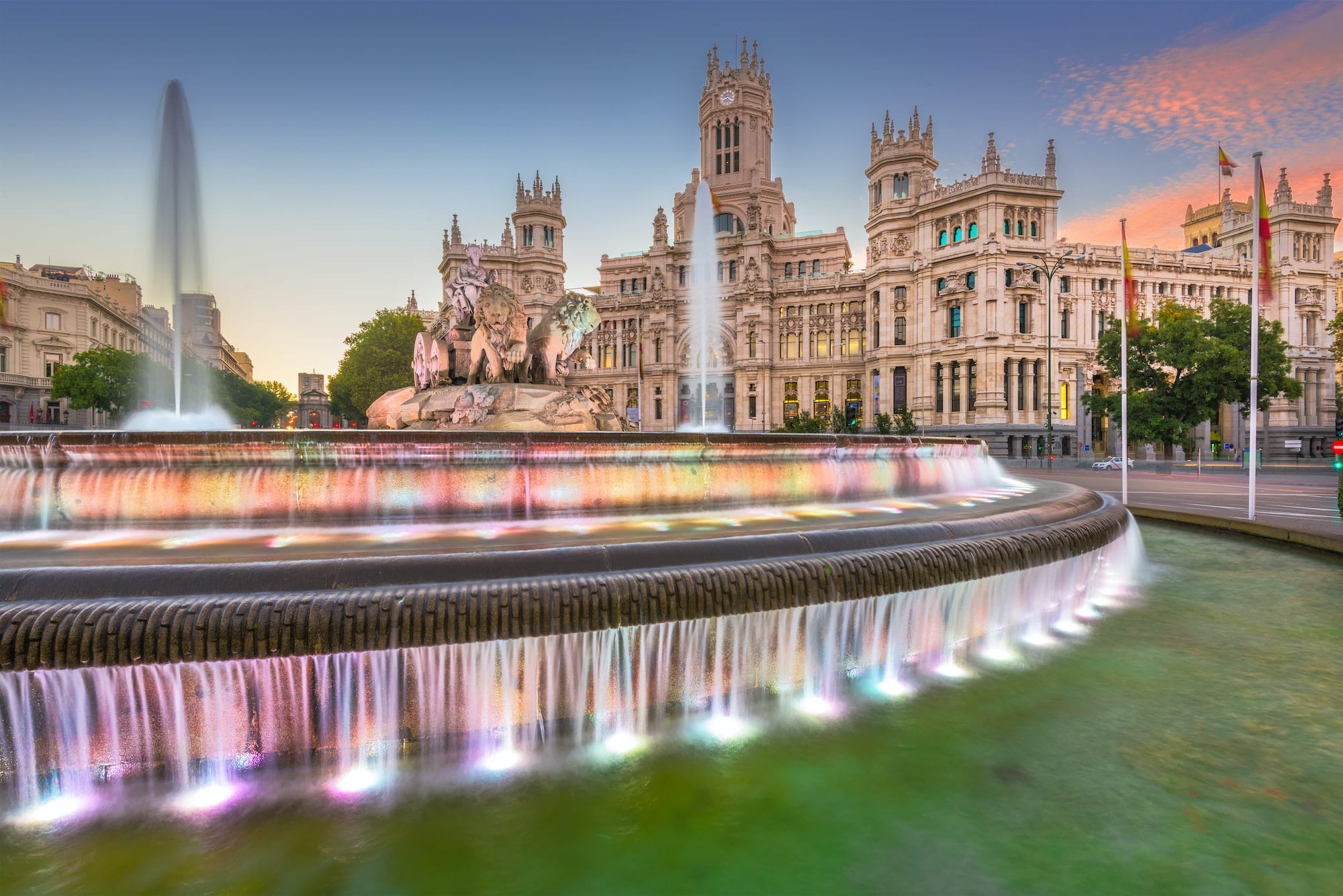 Madrid, Spain at Plaza de Cibeles.