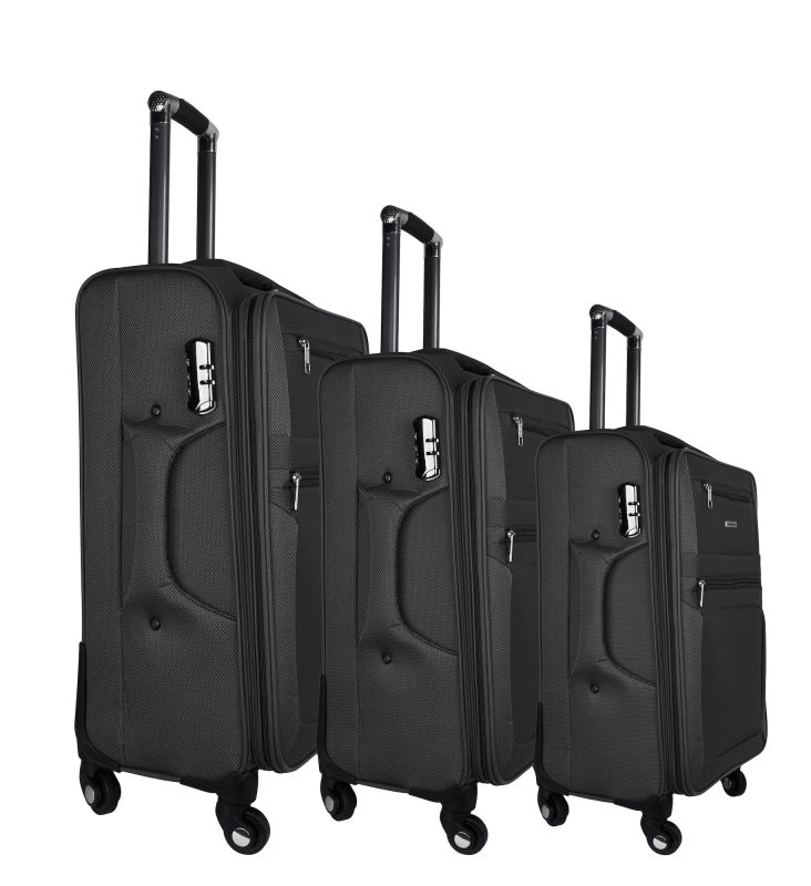 Black suitcase isolated